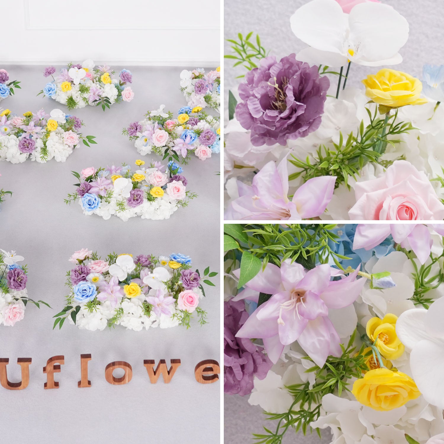 Uflower Colored Table Runner Arrangement Wedding Backdrop Wall Decor